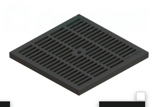 3380-Ч Решетка водоприемная PolyMax Basic РВ-28.28-ПП пластиковая ячеистая черная